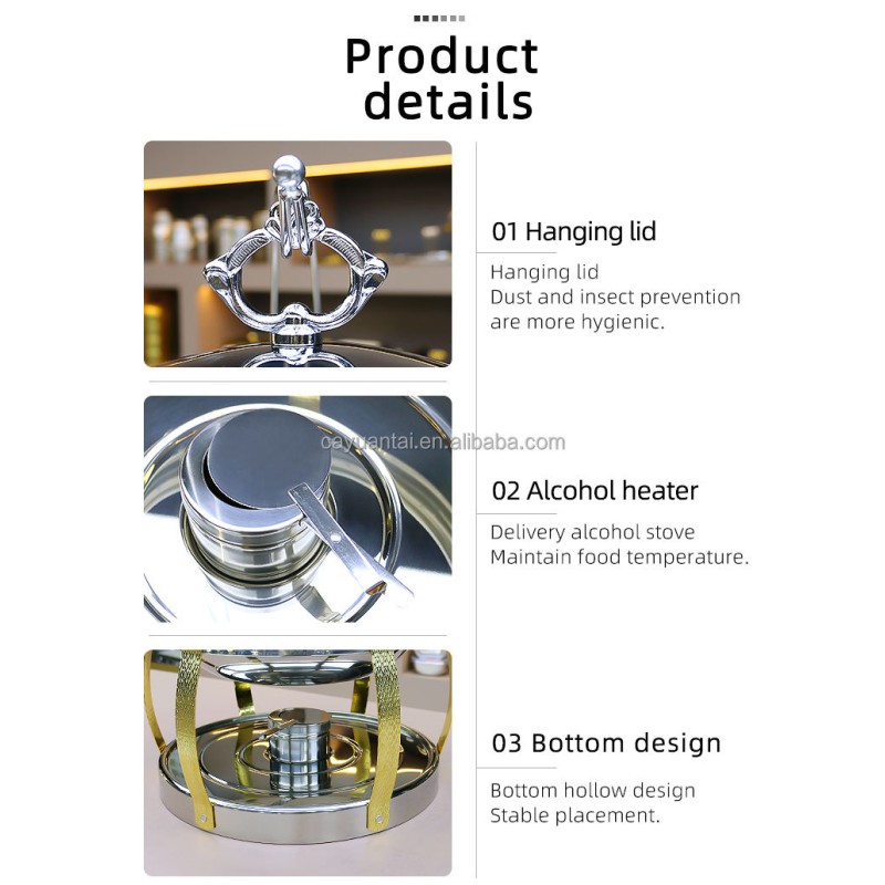 Food Warmer Factory - OEM 8L Hanging Lid Party Buffet Equipment