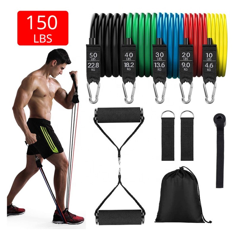 Resistance Band Set Supplier - 11 Piece Pull up Elastic