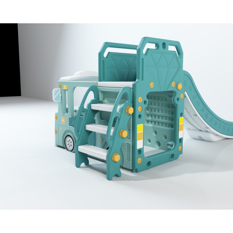 Swing Set Supplier - Kindergarten Small Plastic Swing with Slide