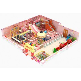 Indoor Playground Manufacturer - Candy Theme with Trampoline Game Zone