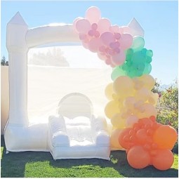 Soft Play Set Manufacturer - White Colorful Bounce House Playground