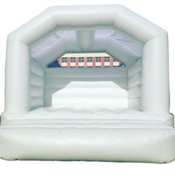 Bounce House Manufacturer - White Inflatable with Slide for Outdoor