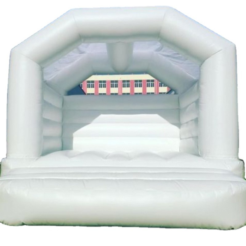 Bounce House Manufacturer - White Inflatable with Slide for Outdoor