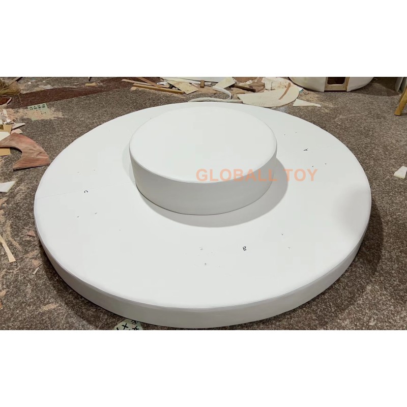 Play Area Supplier - White Soft Play Merry Go Round Set