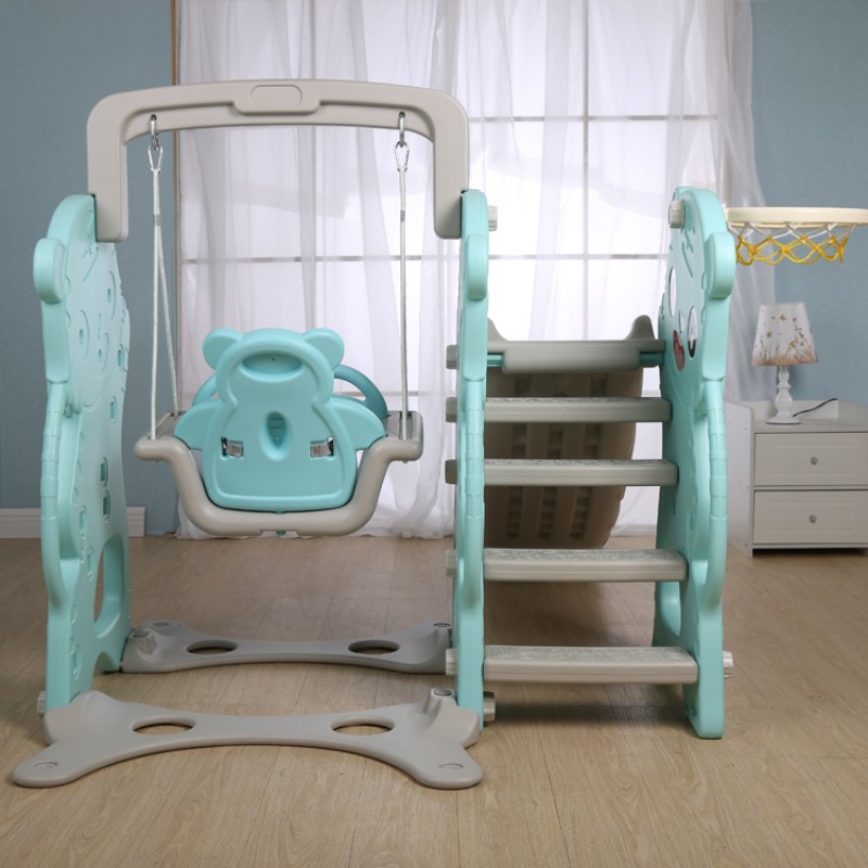 Playground Equipment Factory - Plastic 3 in 1 Baby Slide and Swing