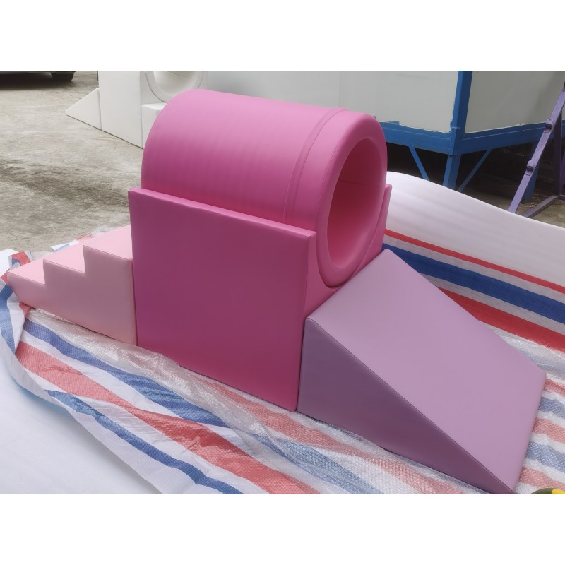 Soft Play Equipment Factory - Pink Foam Play Set for Preschoolers