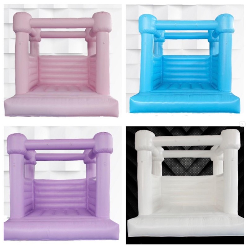 Inflatable Playground Manufacturer - Pure White Bounce House with Slide