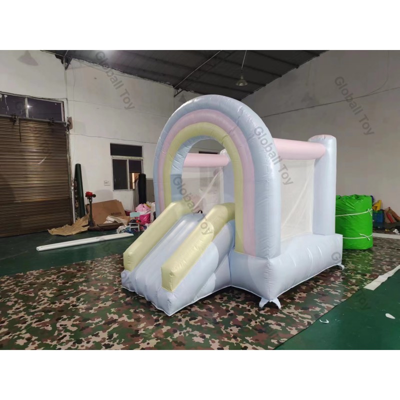 Bouncy Castle Manufacturer - White Inflatable Playground Jumping Set