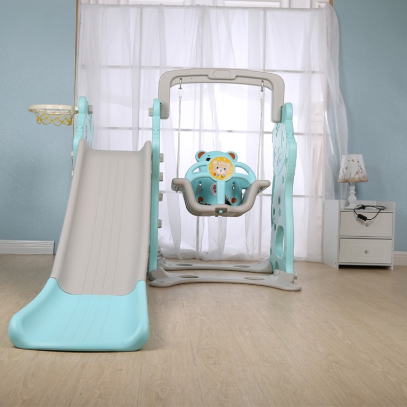 Playground Equipment Factory - Plastic 3 in 1 Baby Slide and Swing