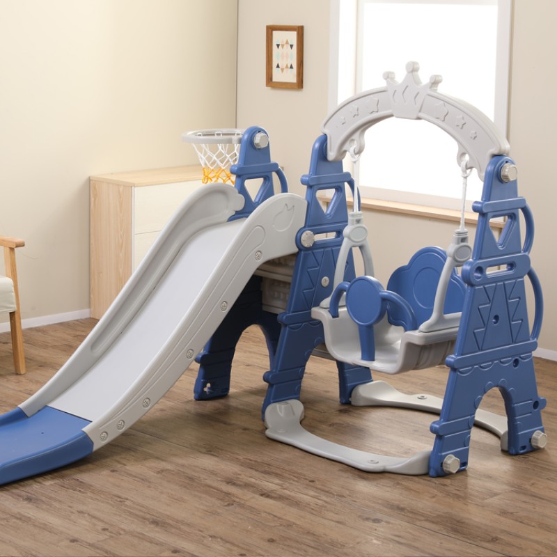 Indoor Playground Supplier - 3 in 1 Plastic Baby Swing Slide Set
