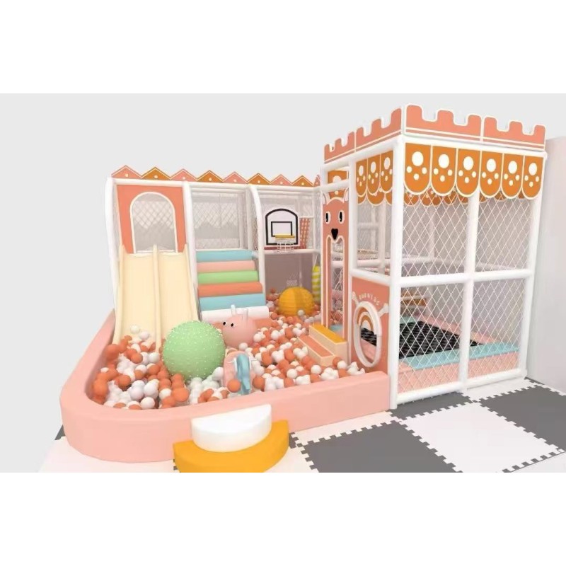 Indoor Playground Manufacturer - Candy Style with Spiral Slide