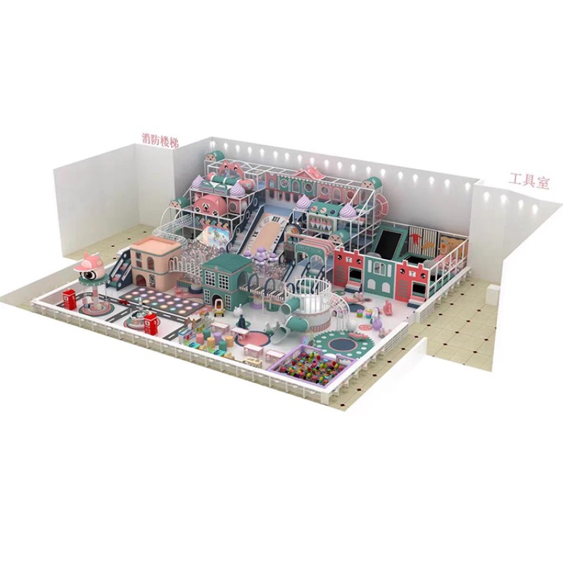 Play Center Equipment Supplier - Indoor Playground with Trampoline