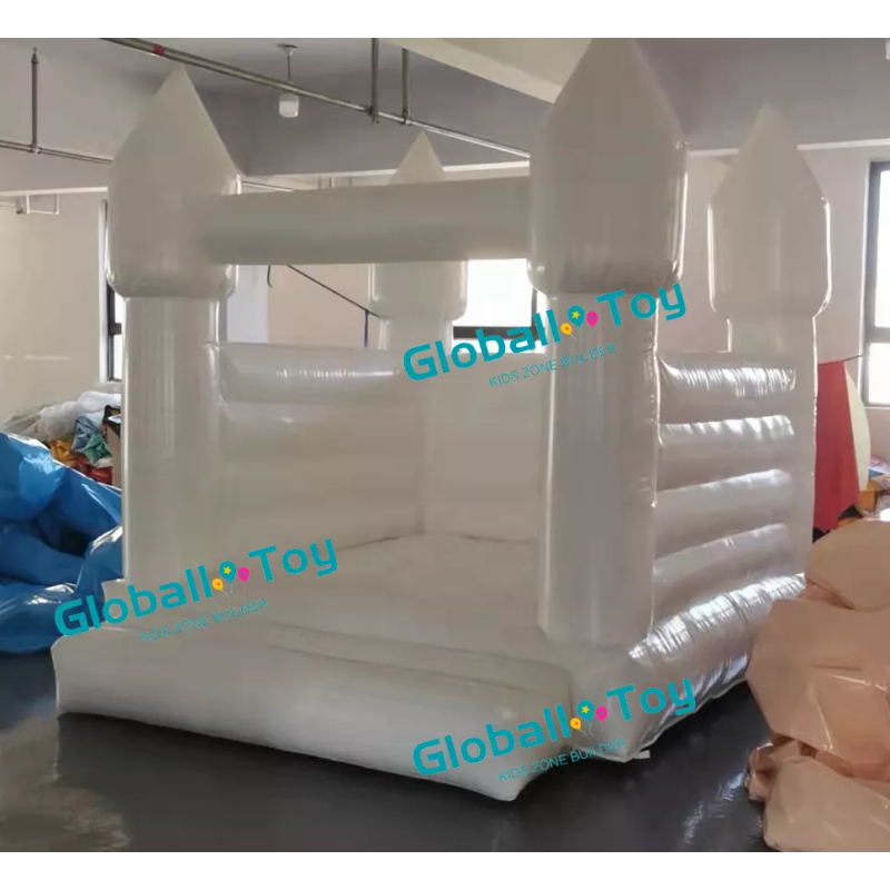 Bounce House Supplier - Pure White Jumping Castle with Slide