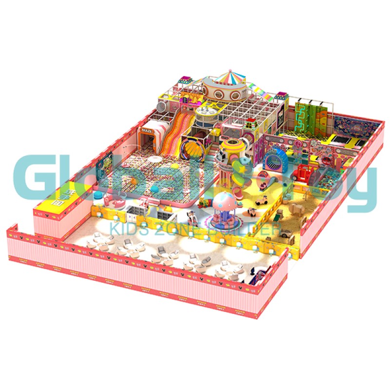 Indoor Playground Manufacturer - Colorful Play Frame with Ball Pool