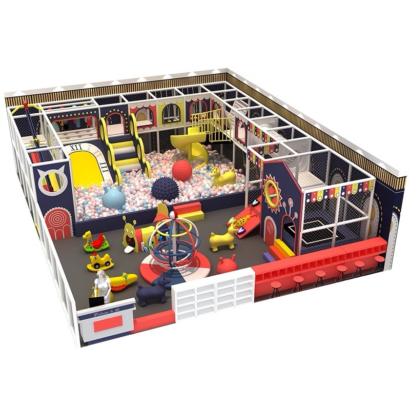 Soft Play Equipment Factory - Jungle Theme Double Slide Playground