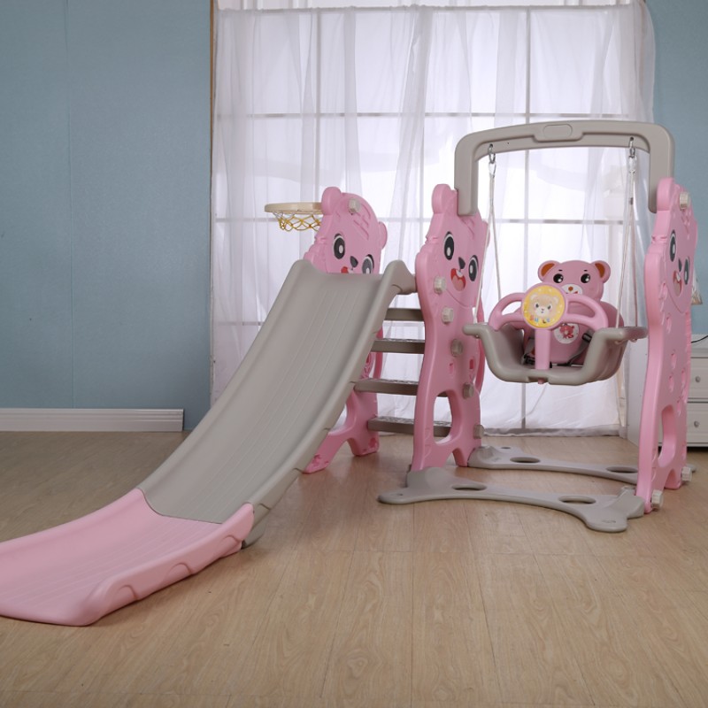 Playground Equipment Factory - Plastic 3 in 1 Baby Slide and Swing