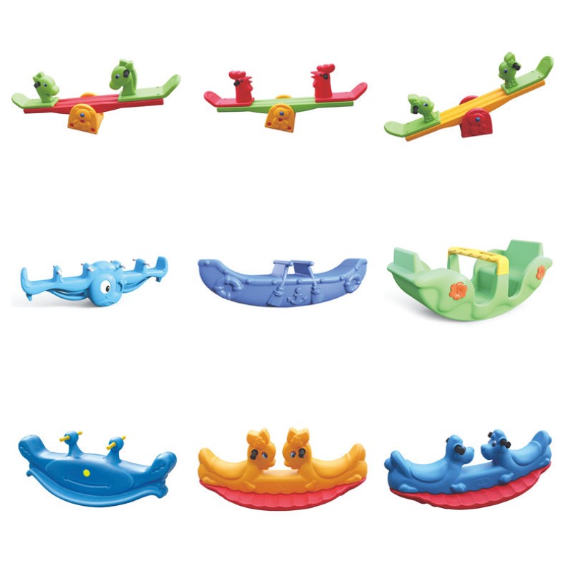 Playground Equipment Manufacturer - Outdoor Spring Double Metal Seesaw