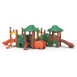 Playground Equipment Manufacturer - New Design Jungle Themed Plastics Slide