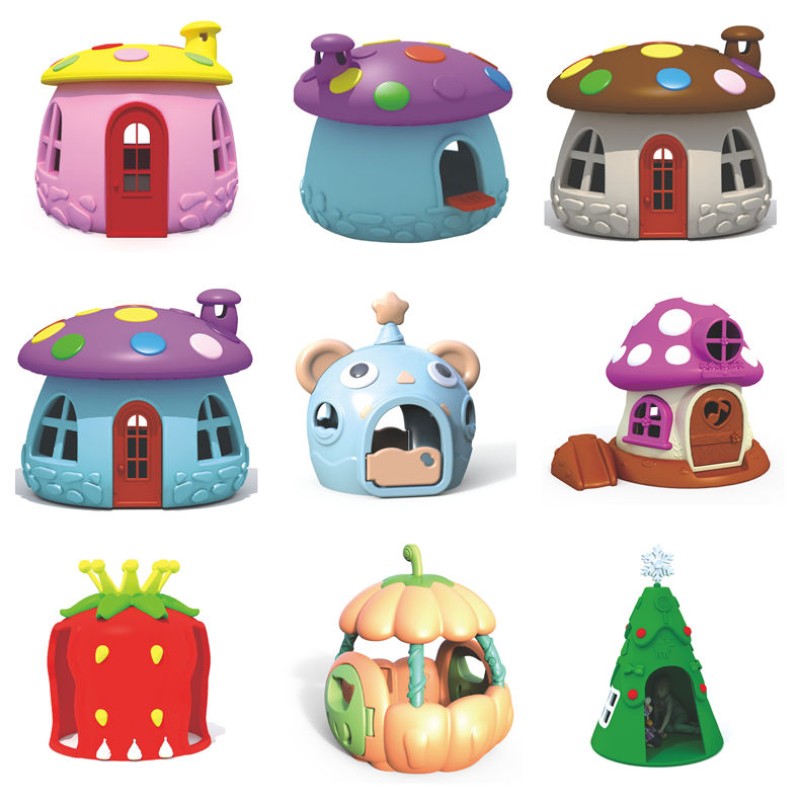 Playground Equipment Manufacturer - Luxury Plastic Backyard Castle Playhouse