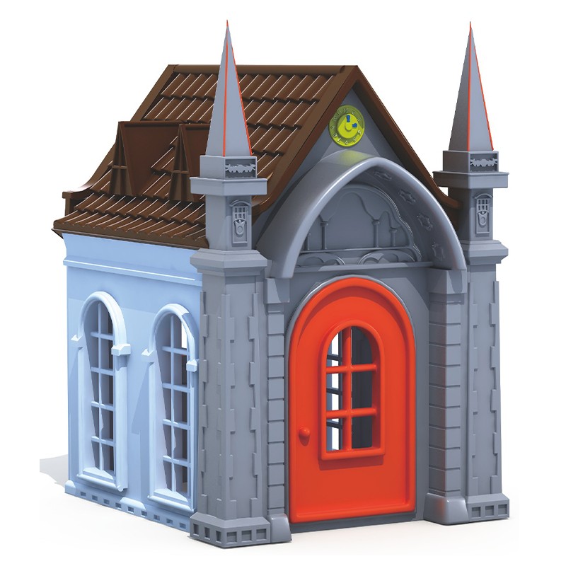 Playhouse Supplier - Small Outdoor Playhouse with Slide and Playpen