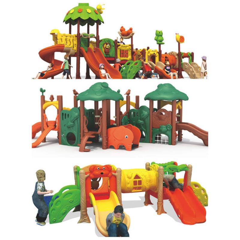 Playground Equipment Factory - Small Kindergarten Plastics Slide Set