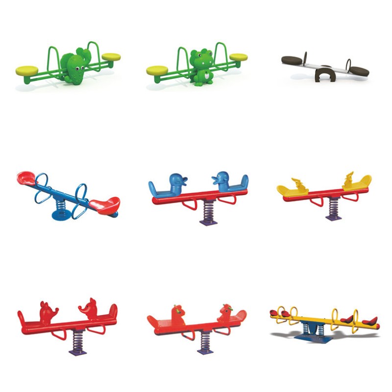 Seesaw Factory - Popular Cartoon Frog Steel Plastic Seesaw Set