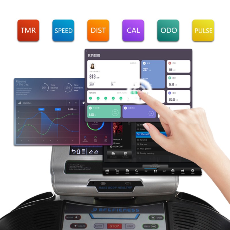 Gym Equipment Supplier - 2024 Touch Screen Heavy Duty Treadmill