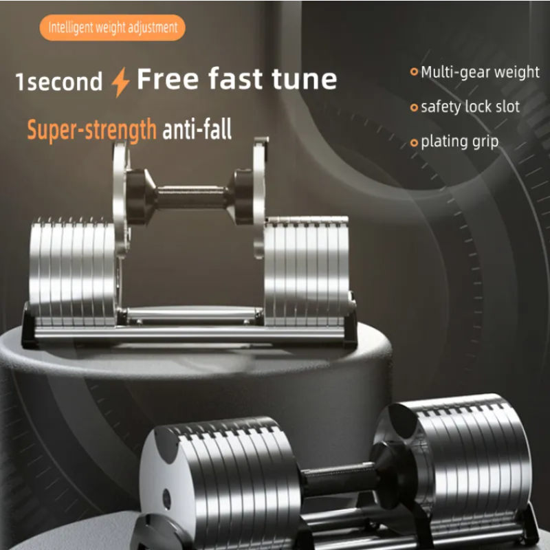 Adjustable Dumbbell Factory - 24KG 32KG Steel Electroplated