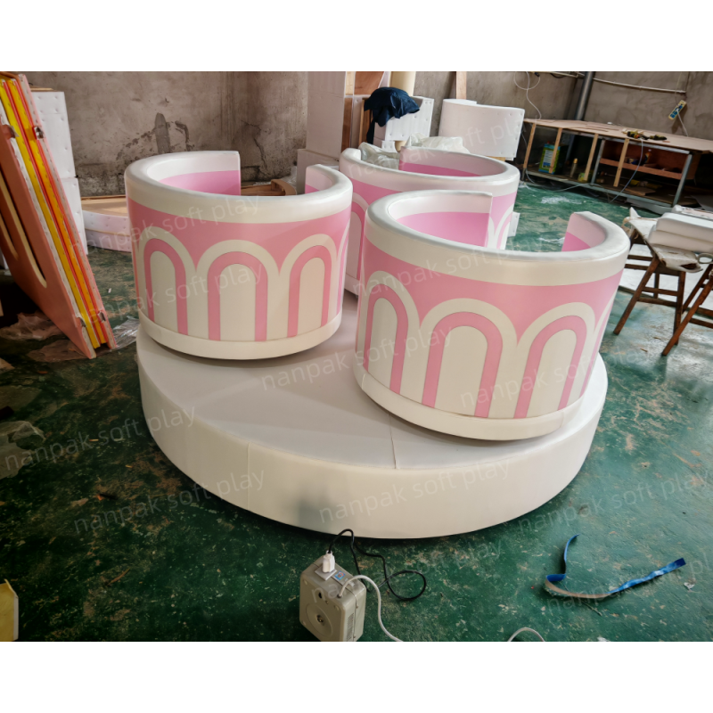 Soft Play Equipment Supplier - Three Kids Electric Spin Ride Cup