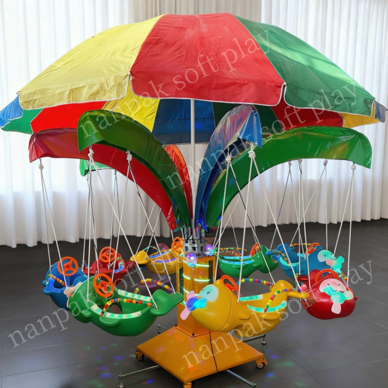 Merry Go Round Factory - Rotate Fish Plane 6-10 Seat Swing
