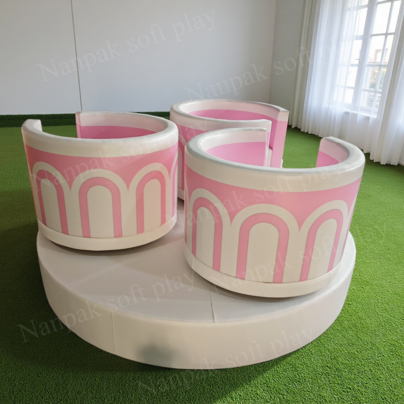 Soft Play Equipment Supplier - Three Kids Electric Spin Ride Cup