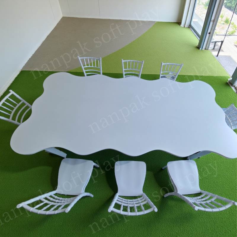 Folding Table Factory - Wave Shape Foldable Table with Chairs