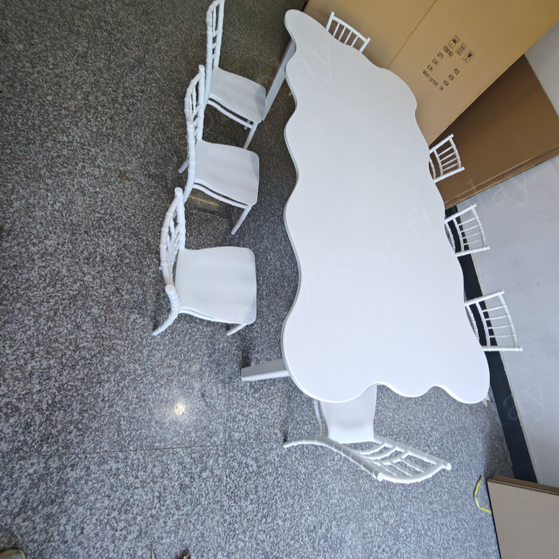 Folding Table Factory - Wave Shape Foldable Table with Chairs