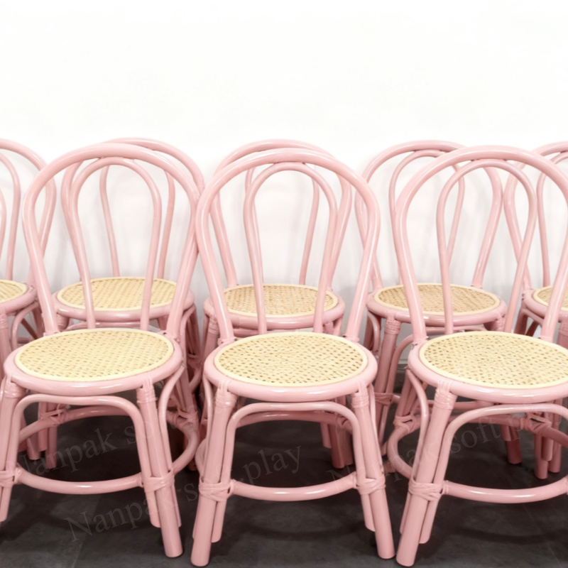 Dining Chair Manufacturer - Pastel Stackable Rattan Kids Chairs