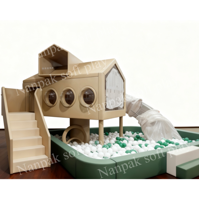 Indoor Playground Factory - OEM Nature-Inspired Wood House Ball Pit