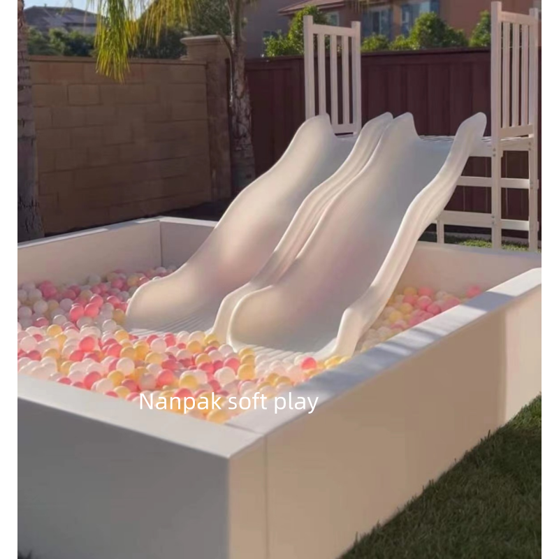 Soft Play Set Factory - 7FT Double Slide Ball Pits Equipment