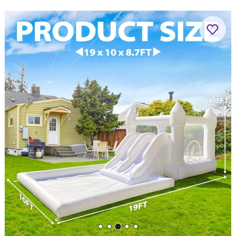 Bounce Castle Supplier - Commercial White Wedding PVC Ball Pool