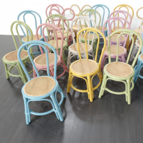 Dining Chair Manufacturer - Pastel Stackable Rattan Kids Chairs