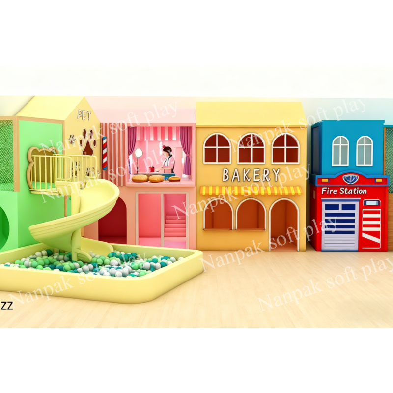 Role Play House Supplier - Slide Climb Bakery Fire Station Play