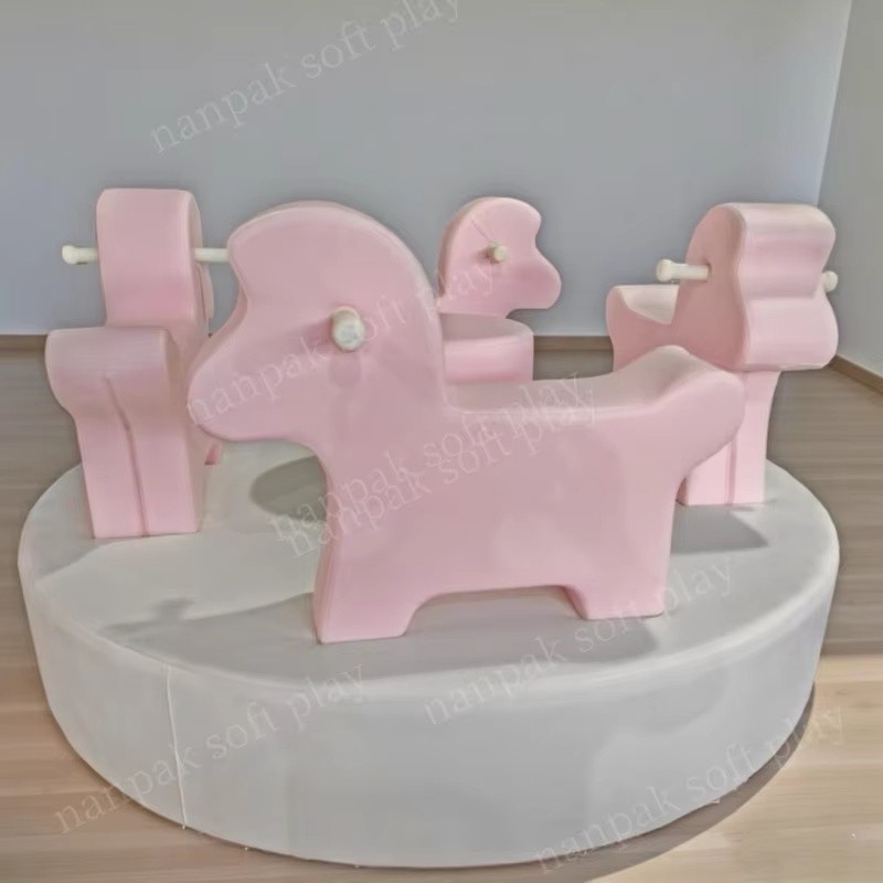 Carousel Ride Manufacturer - White Electric Motorized Merry Go Round