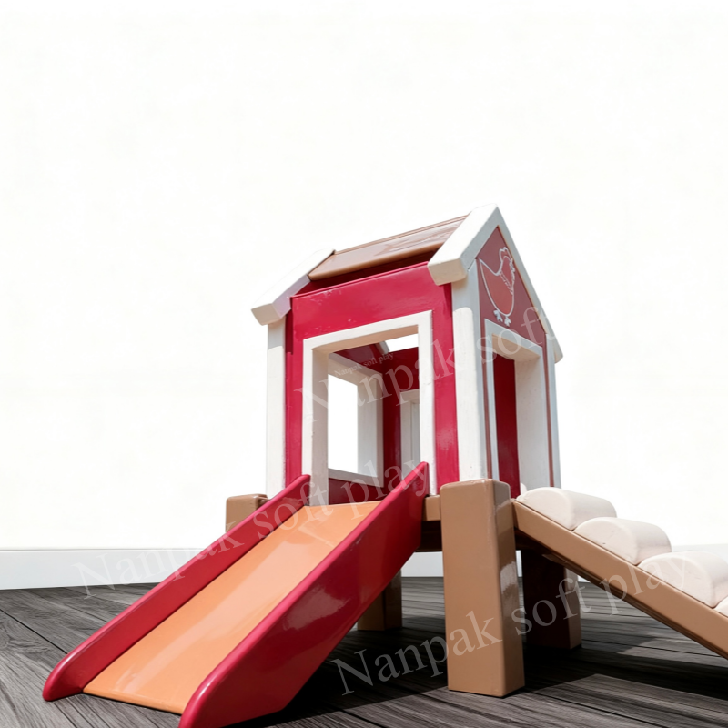 Playground Equipment Manufacturer - Farmyard Chicken Climb Slide House