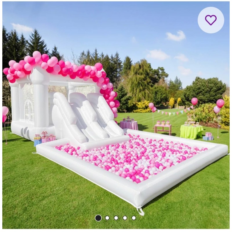 Bounce Castle Supplier - Commercial White Wedding PVC Ball Pool