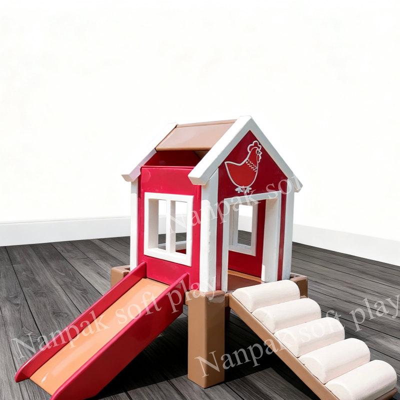 Playground Equipment Manufacturer - Farmyard Chicken Climb Slide House