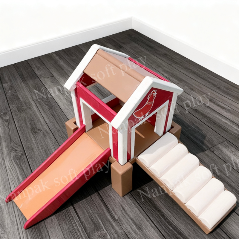 Playground Equipment Manufacturer - Farmyard Chicken Climb Slide House