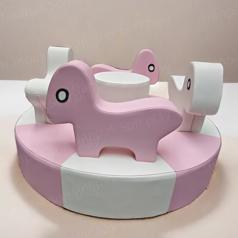 Carousel Ride Manufacturer - White Electric Motorized Merry Go Round