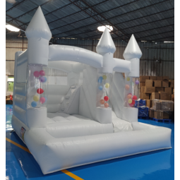 Bounce House Factory - Custom White Pink Balloon Jumper Castle