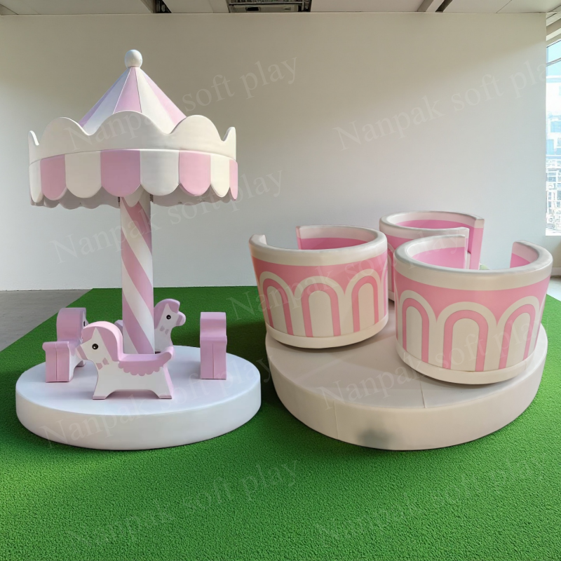 Soft Play Equipment Supplier - Three Kids Electric Spin Ride Cup