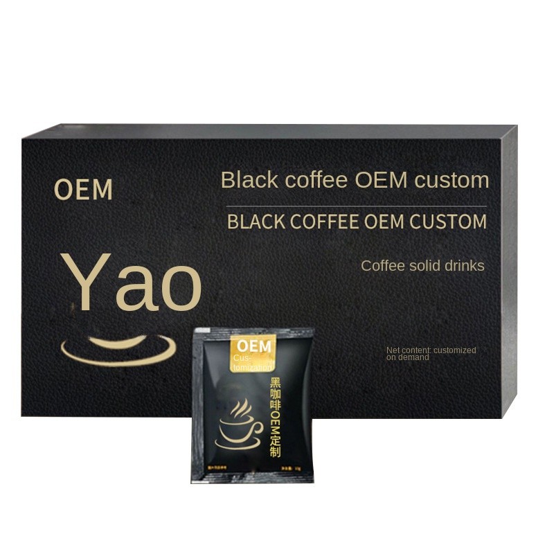 OEM Custom Black Coffee Instant Beverage Wild-Cultivated with Vitamin Active Ingredient Food-Grade Bottle-Packed