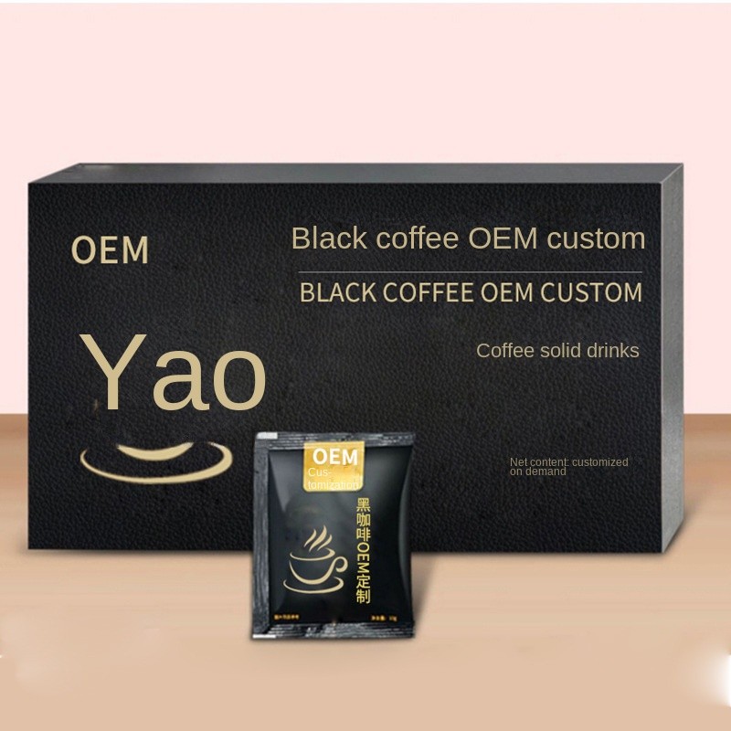 OEM Custom Black Coffee Instant Beverage Wild-Cultivated with Vitamin Active Ingredient Food-Grade Bottle-Packed