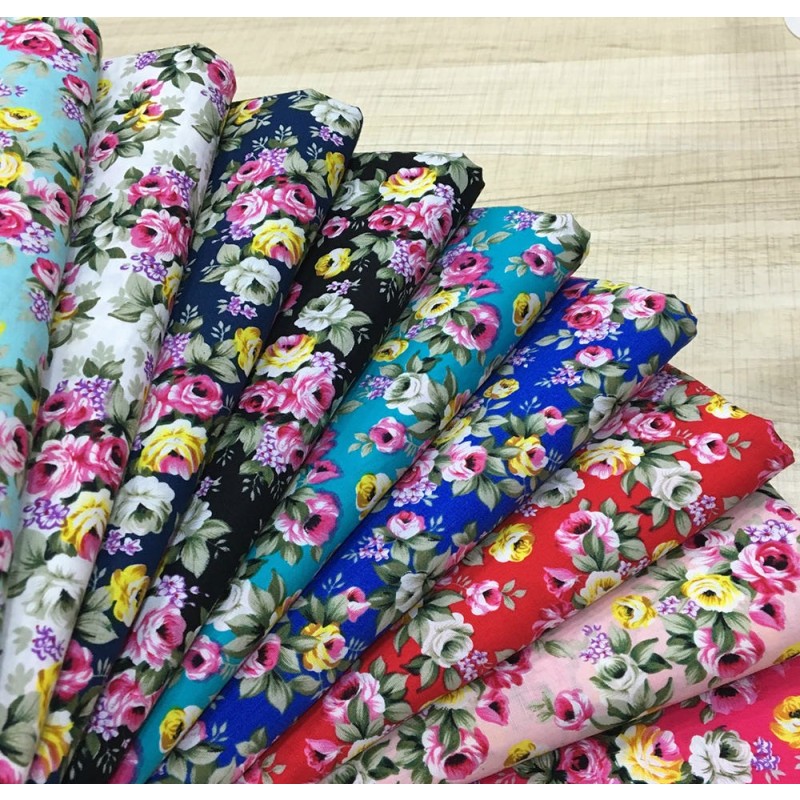 Cotton Fabric Manufacturer - 100% Cotton Poplin Floral Print